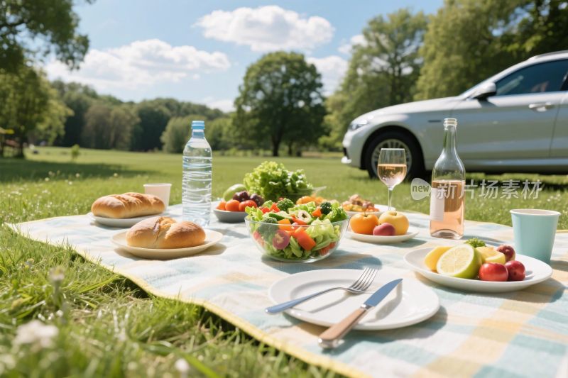 户外野餐场景