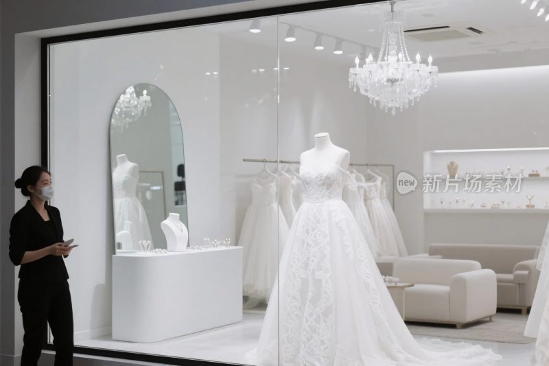 婚纱店橱窗展示图
