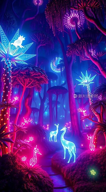 霓虹森林秘境探秘