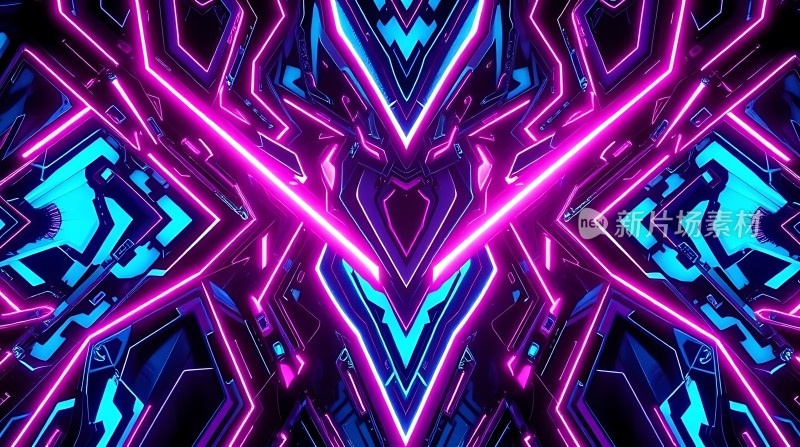 霓虹科技几何世界