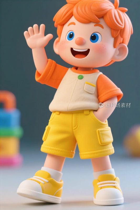 卡通小孩玩具形象