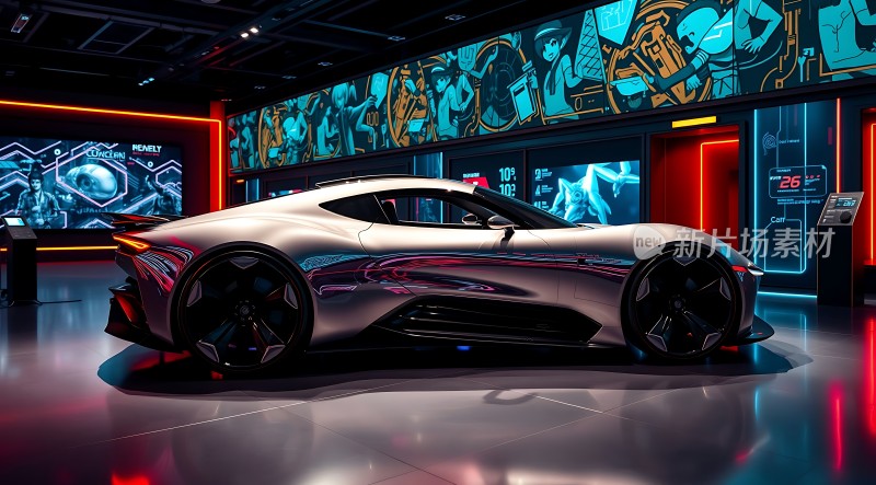 未来科技感跑车展示