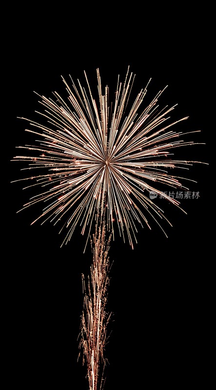 夜空烟花绽放光芒四射璀璨夺目