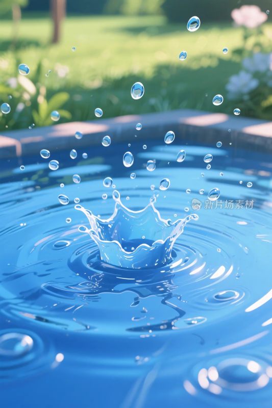 水滴溅起的水花