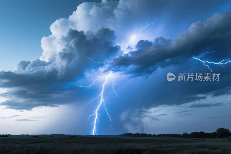 闪电风暴自然景观