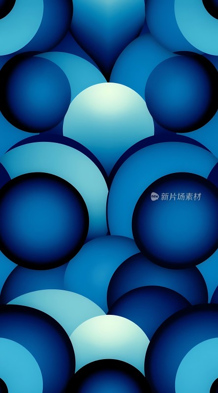 蓝色渐变球体图案