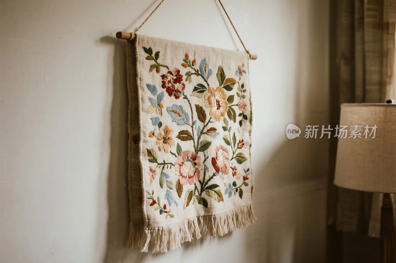 室内花卉装饰挂毯