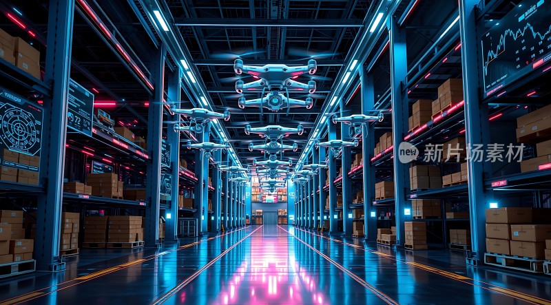 未来仓库无人机与智能物流
