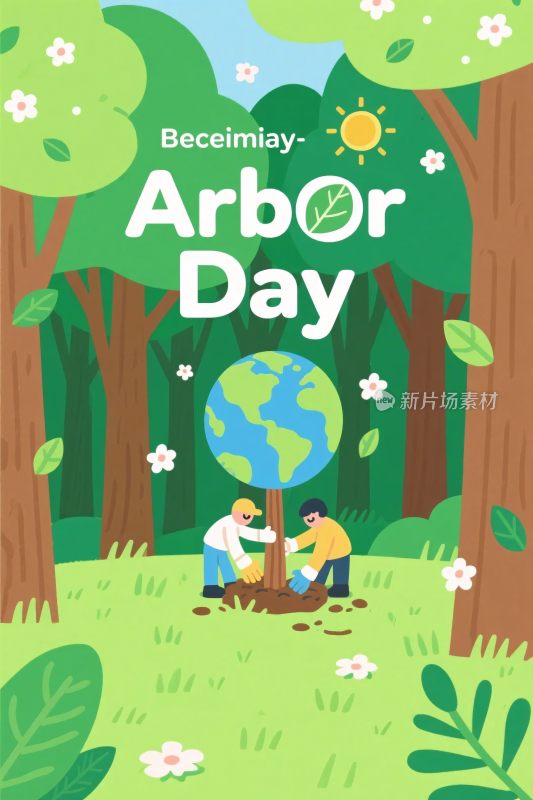 国际植树节主题插画