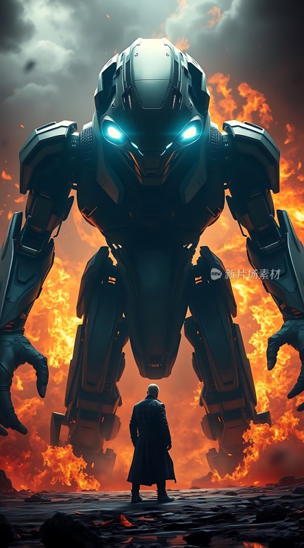 机械巨人战火中的人类