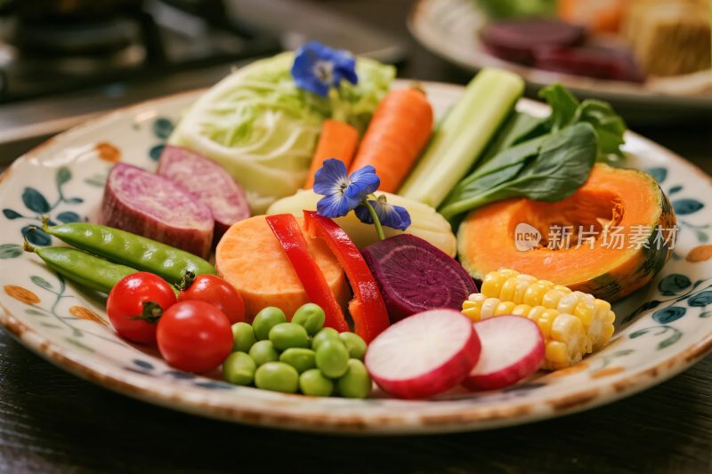 丰富果蔬美食摆盘