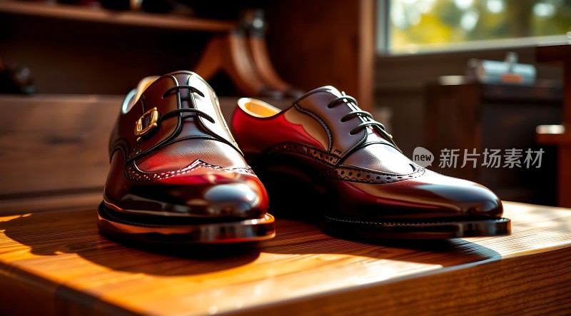 新片场素材 精致皮鞋展示