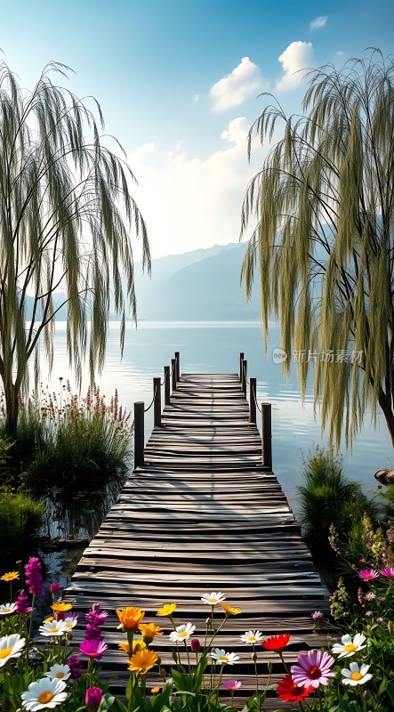 湖畔花语小径