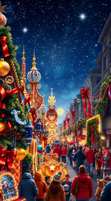 圣诞集市繁华夜市