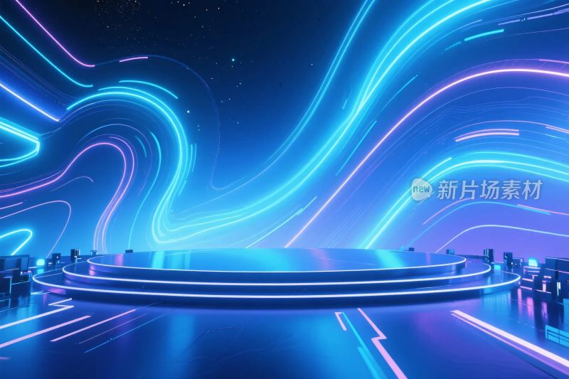 未来科技霓虹舞台