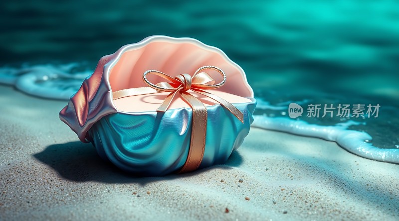 蓝色贝壳礼物盒