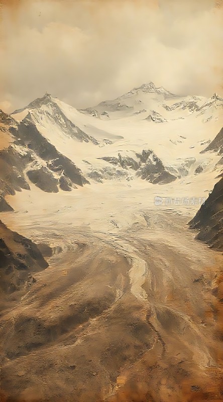 冰川之谷雪域雄伟