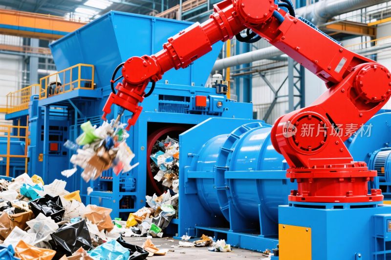 工业垃圾处理机械臂作业