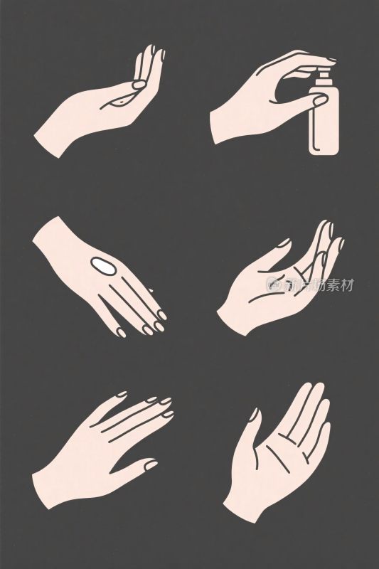手部动作插画集合