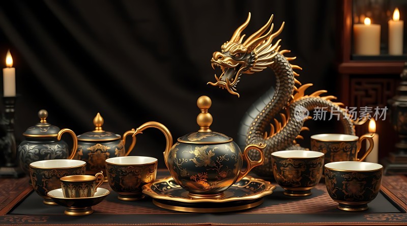 金龙茶具套装展示