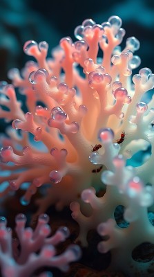 珊瑚丛中探出头的小生物 珊瑚丛中探出头的小生物