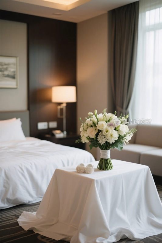 酒店客房鲜花布置