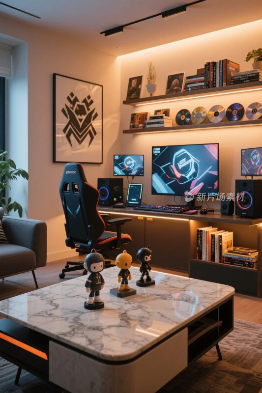 现代风格电竞主题房间