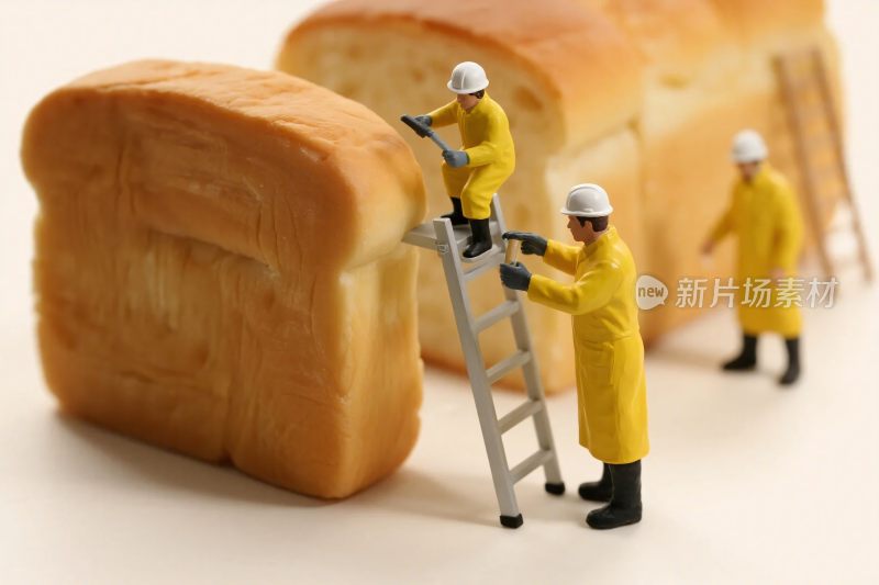 微型工人维护面包场景