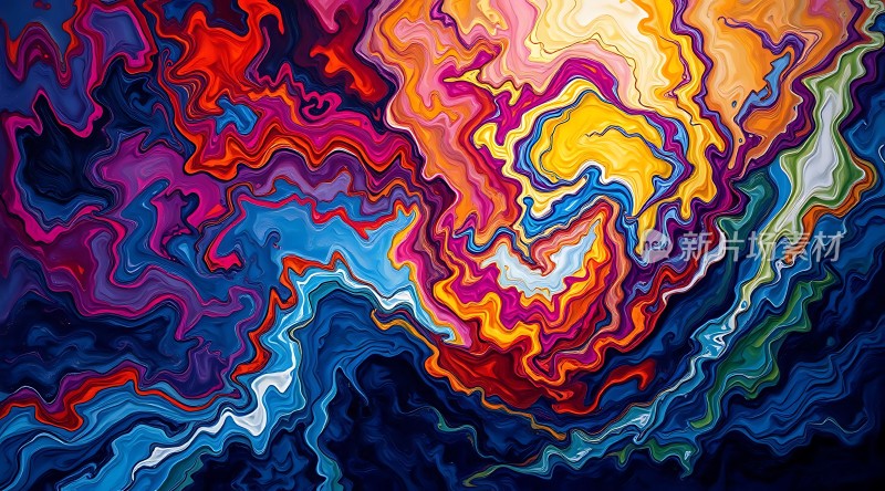 色彩漩涡视觉盛宴