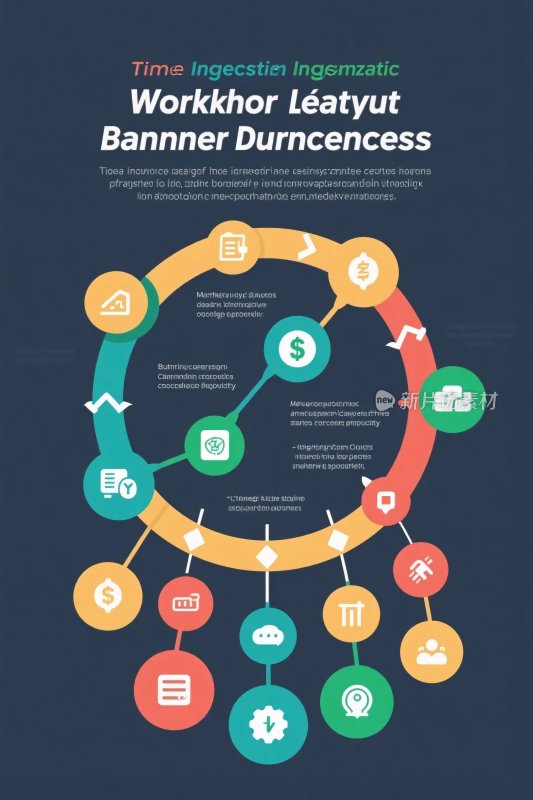 环形信息图表横幅
