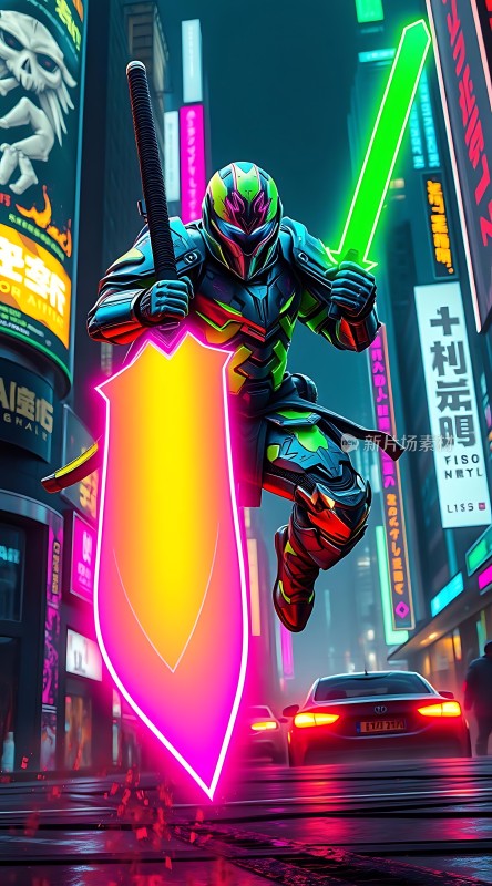 霓虹战士城市守护者