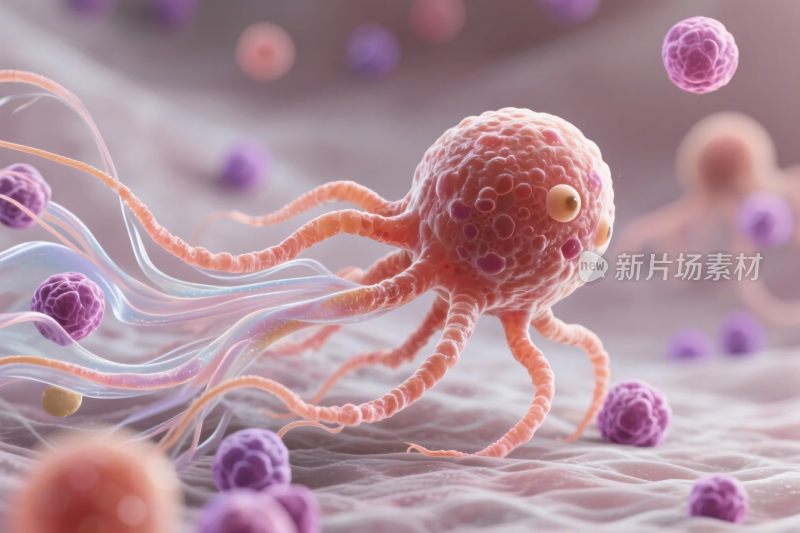 微生物细胞科学插画