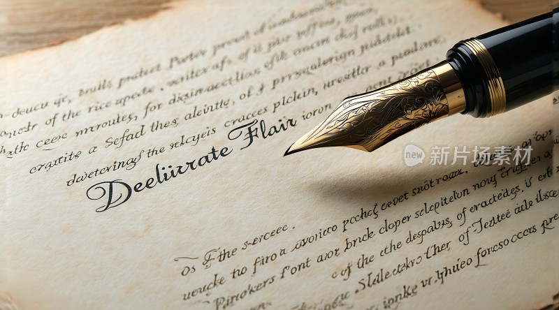 钢笔与古旧文献的结合