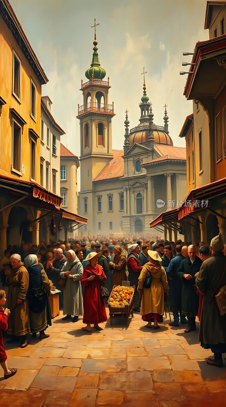 **集市上的喧嚣**