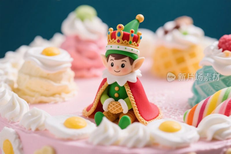 可爱精灵甜点装饰