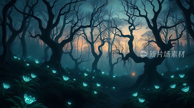 神秘森林夜光花