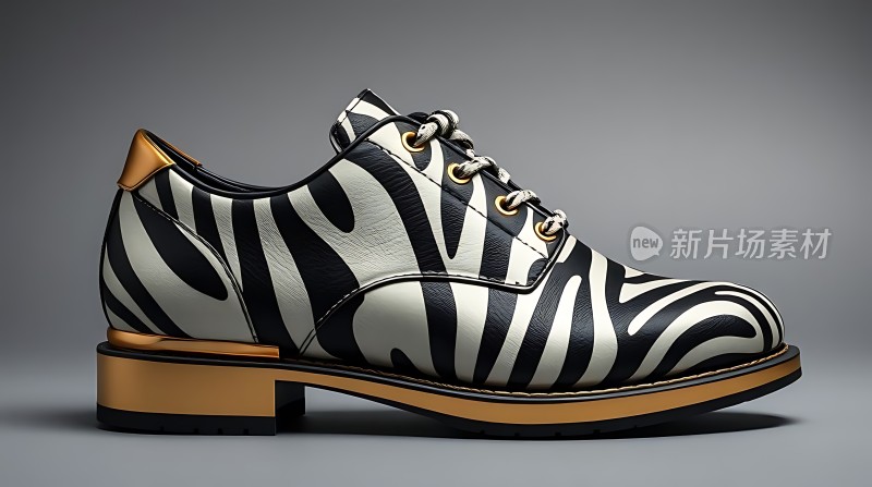 斑马纹皮鞋时尚与经典的完美融合！