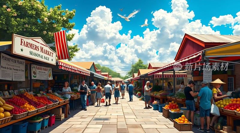 **夏日集市新鲜蔬果大集会**