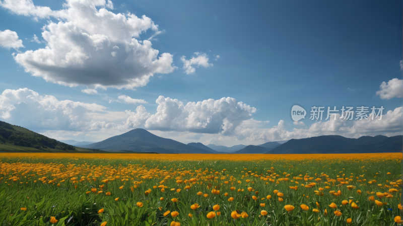 一片花田高清风景图片