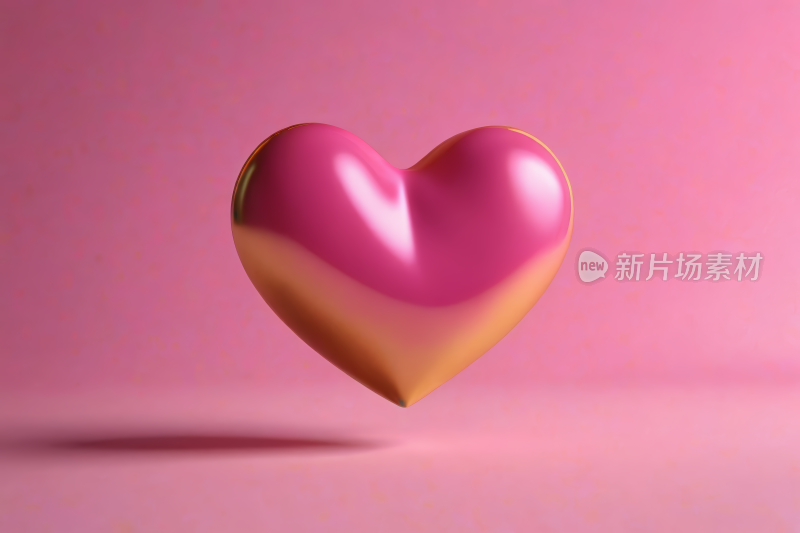 粉红色背景粉红色爱心物体特写高清图片