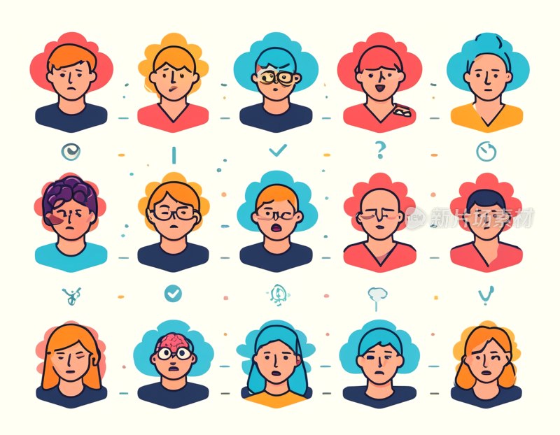 心理健康图标集