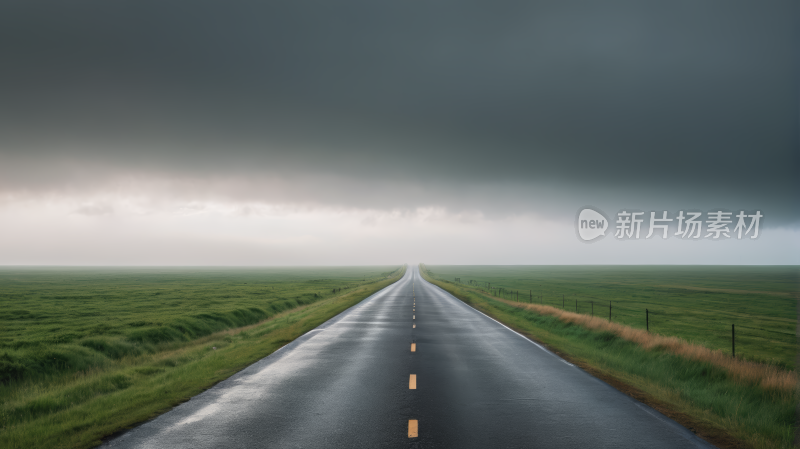 一条漫长的路高清风景图片