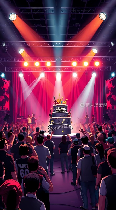 舞台上的生日派对