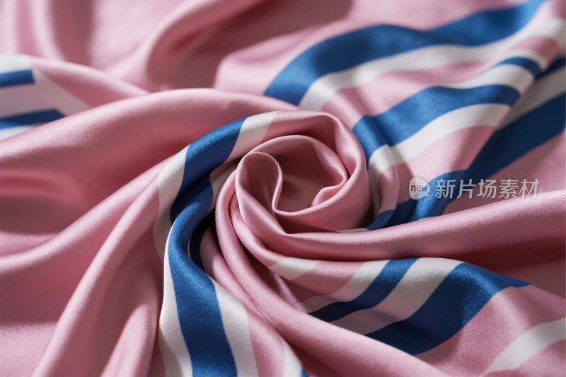 粉色条纹布料特写