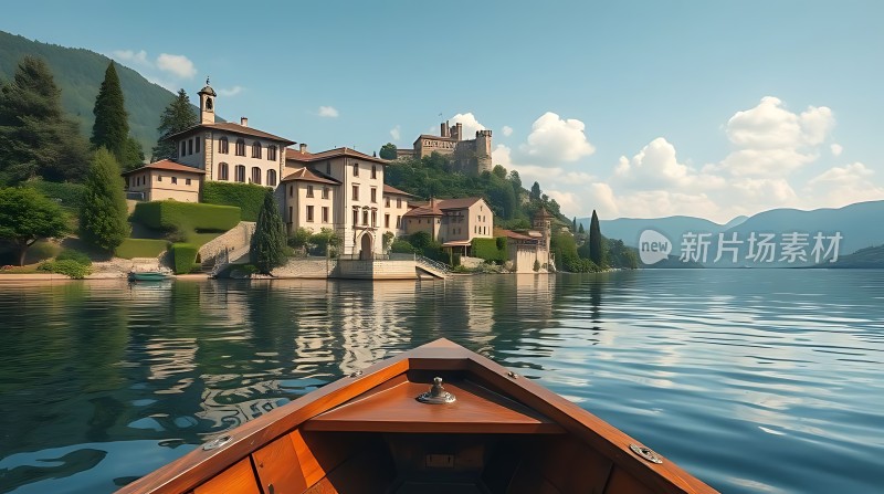 湖畔古堡静谧时光