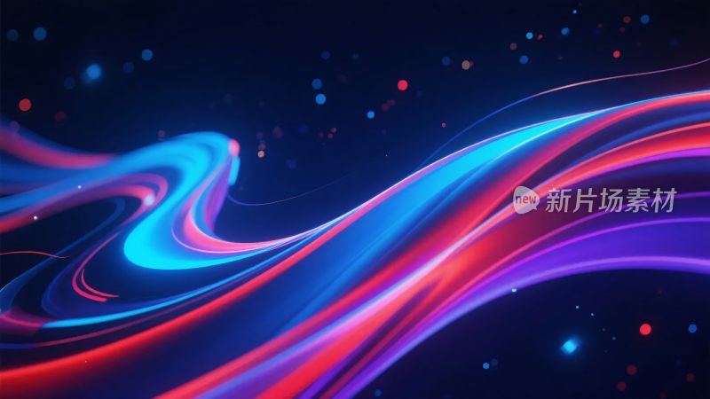 绚丽动感的彩色流体线条背景