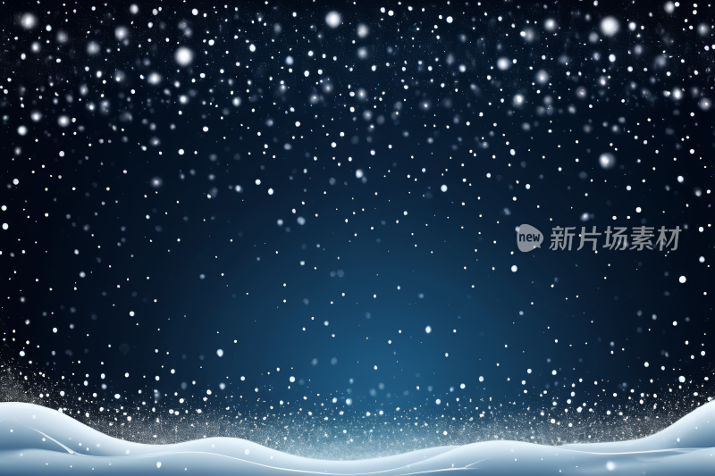 雪夜雪落蓝天高清背景图片