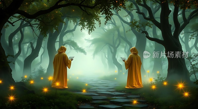 神秘森林中的两位学者