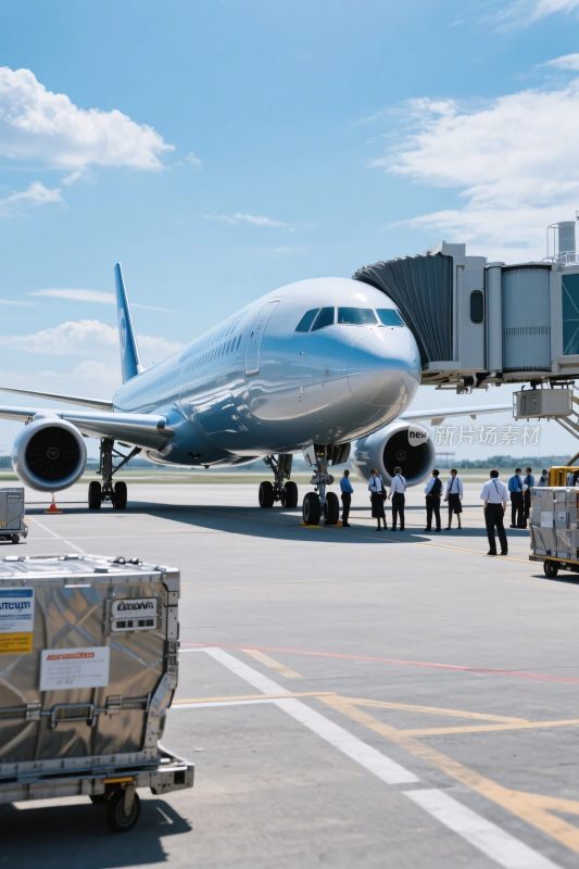 机场飞机停靠场景