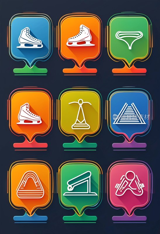 运动游戏图标集